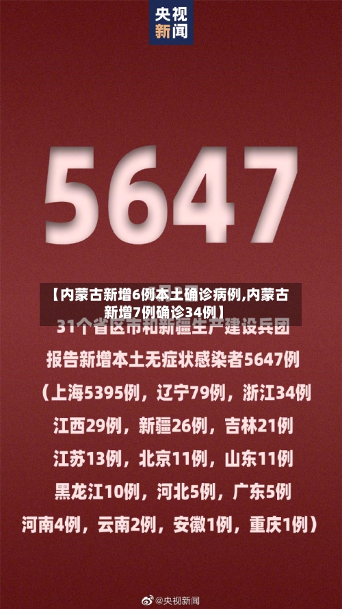 【内蒙古新增6例本土确诊病例,内蒙古新增7例确诊34例】