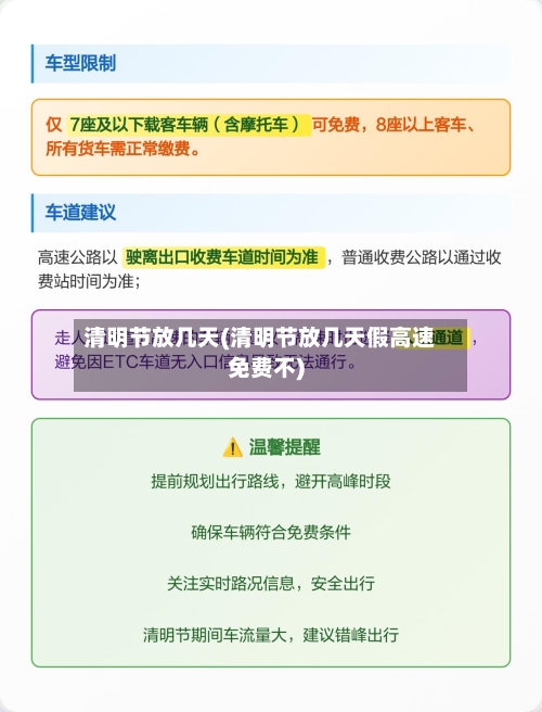 清明节放几天(清明节放几天假高速免费不)
