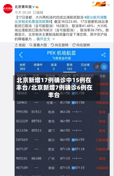 北京新增17例确诊中15例在丰台/北京新增7例确诊6例在丰台