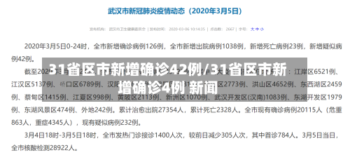 31省区市新增确诊42例/31省区市新增确诊4例 新闻-第2张图片