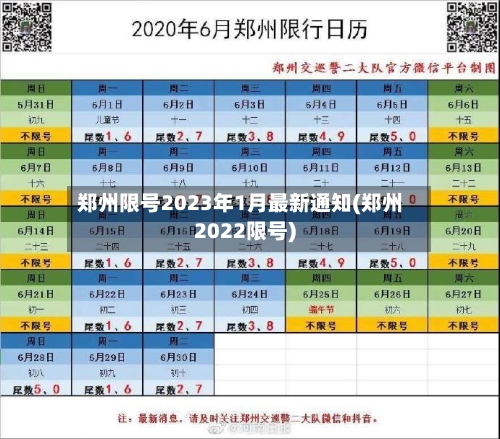 郑州限号2023年1月最新通知(郑州2022限号)-第2张图片