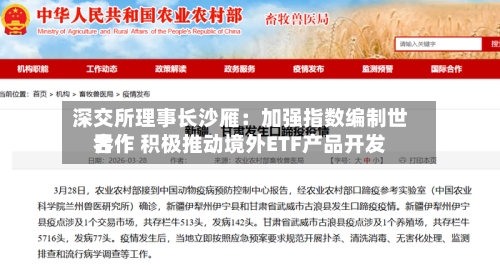 深交所理事长沙雁：加强指数编制世界合作 积极推动境外ETF产品开发