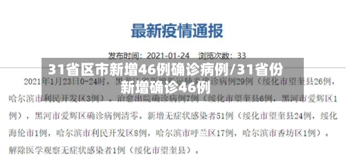 31省区市新增46例确诊病例/31省份新增确诊46例-第3张图片