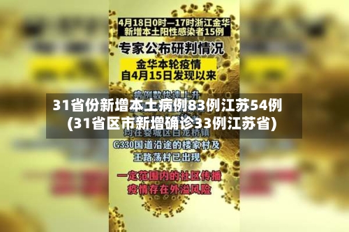 31省份新增本土病例83例江苏54例(31省区市新增确诊33例江苏省)