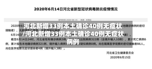 河北新增33例本土确诊40例无症状/河北新增33例本土确诊40例无症状病例-第2张图片