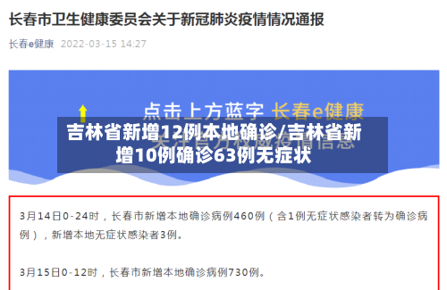 吉林省新增12例本地确诊/吉林省新增10例确诊63例无症状