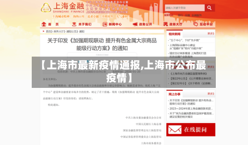 【上海市最新疫情通报,上海市公布最疫情】