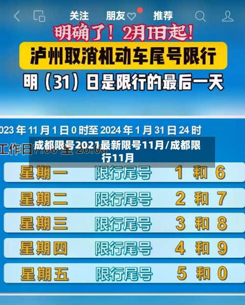 成都限号2021最新限号11月/成都限行11月