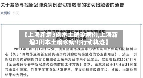 【上海新增3例本土确诊病例,上海新增3例本土确诊病例行动轨迹】-第2张图片