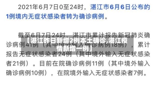 【湛江昨日新增2例本土确诊,湛江疫情新增一例】-第3张图片