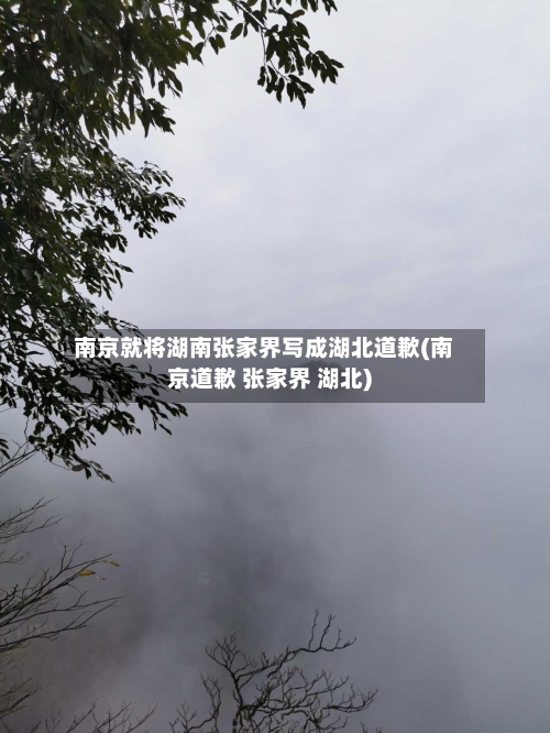 南京就将湖南张家界写成湖北道歉(南京道歉 张家界 湖北)-第3张图片
