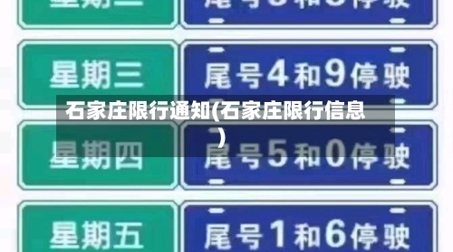 石家庄限行通知(石家庄限行信息)