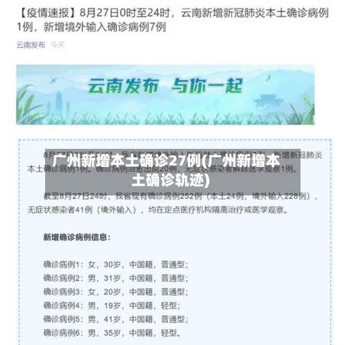 广州新增本土确诊27例(广州新增本土确诊轨迹)