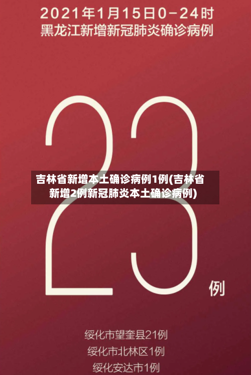 吉林省新增本土确诊病例1例(吉林省新增2例新冠肺炎本土确诊病例)-第3张图片