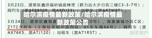 哈尔滨疫情最新政策/哈尔滨疫情最新政策公告