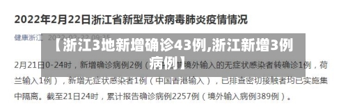 【浙江3地新增确诊43例,浙江新增3例病例】-第3张图片