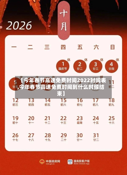 【今年春节高速免费时间2022时间表,今年春节高速免费时间到什么时候结束】
