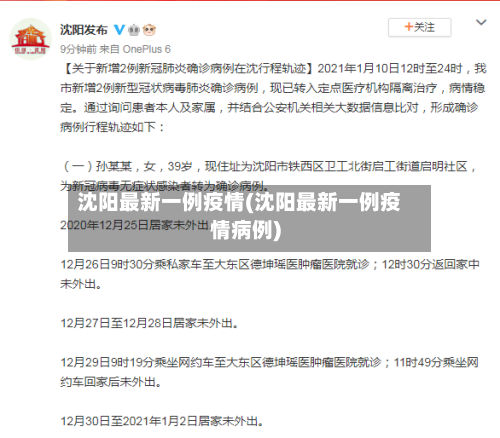 沈阳最新一例疫情(沈阳最新一例疫情病例)-第2张图片