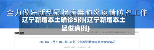 辽宁新增本土确诊5例(辽宁新增本土疑似病例)-第2张图片