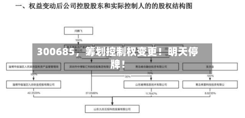 300685，筹划控制权变更！明天停牌！