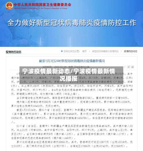 宁波疫情最新动态/宁波疫情最新情况播报-第2张图片