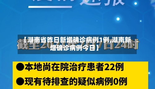 【湖南省昨日新增确诊病例1例,湖南新增确诊病例今日】-第3张图片
