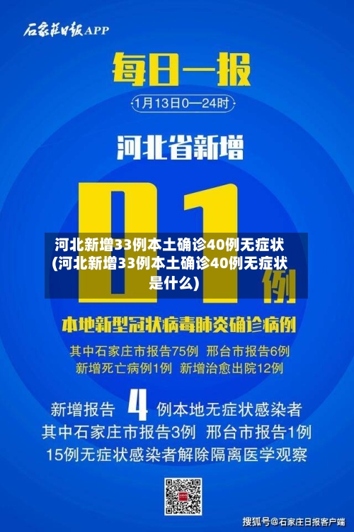 河北新增33例本土确诊40例无症状(河北新增33例本土确诊40例无症状是什么)
