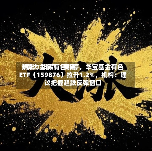 “算力金属”，费用暴涨！华锡有色涨停，华宝基金有色ETF（159876）拉升1.2%，机构：建议把握超跌反弹窗口