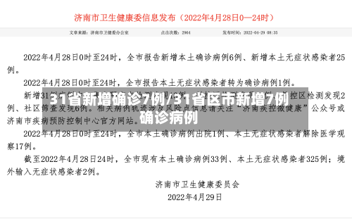 31省新增确诊7例/31省区市新增7例确诊病例-第2张图片