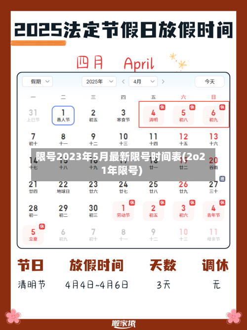 限号2023年5月最新限号时间表(2o21年限号)-第3张图片