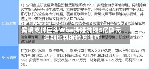 跨境支付巨头Wise涉嫌洗钱5亿欧元 遭到比利时检方调查-第3张图片