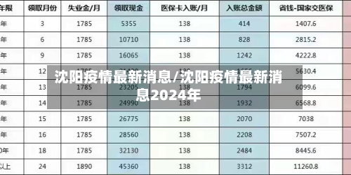 沈阳疫情最新消息/沈阳疫情最新消息2024年