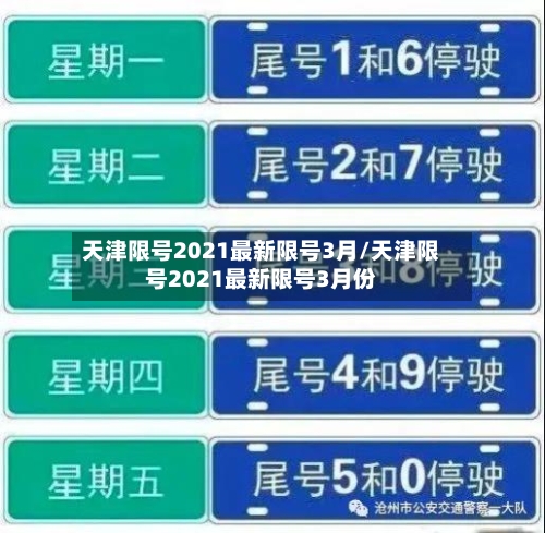天津限号2021最新限号3月/天津限号2021最新限号3月份