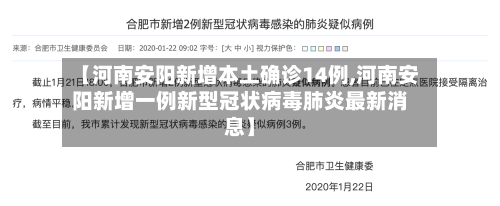 【河南安阳新增本土确诊14例,河南安阳新增一例新型冠状病毒肺炎最新消息】-第3张图片