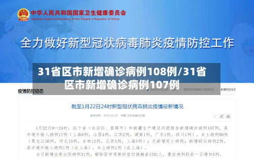 31省区市新增确诊病例108例/31省区市新增确诊病例107例-第2张图片