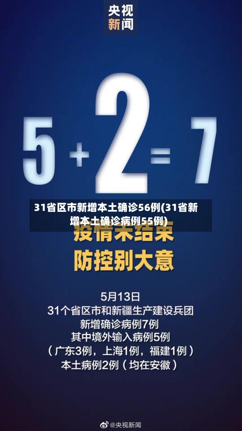 31省区市新增本土确诊56例(31省新增本土确诊病例55例)