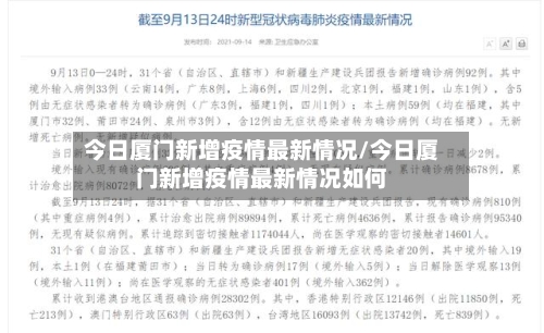 今日厦门新增疫情最新情况/今日厦门新增疫情最新情况如何