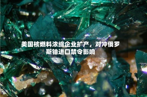 美国核燃料浓缩企业扩产，对冲俄罗斯铀进口禁令影响-第2张图片