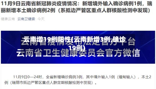 云南增19例阳性(云南新增3例,确诊19例)-第2张图片