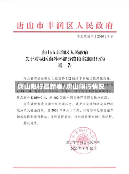 唐山限行最新表/唐山限行情况-第2张图片