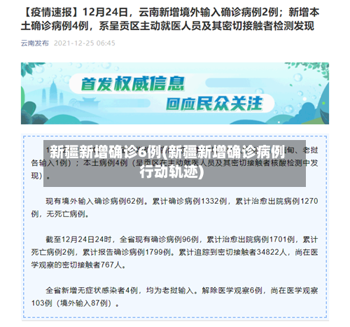 新疆新增确诊6例(新疆新增确诊病例行动轨迹)-第3张图片