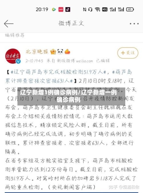 辽宁新增1例确诊病例/辽宁新增一例确诊病例