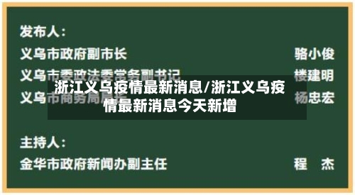 浙江义乌疫情最新消息/浙江义乌疫情最新消息今天新增-第2张图片
