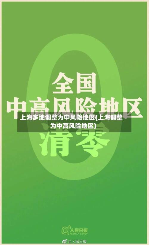 上海多地调整为中风险地区(上海调整为中高风险地区)