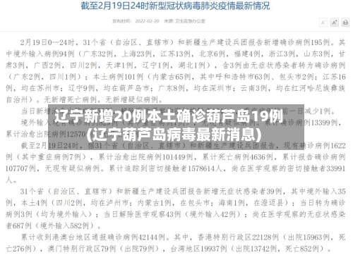 辽宁新增20例本土确诊葫芦岛19例(辽宁葫芦岛病毒最新消息)-第2张图片