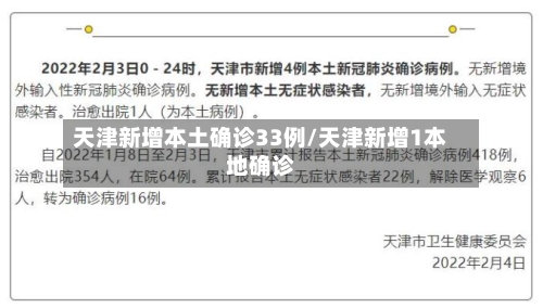 天津新增本土确诊33例/天津新增1本地确诊