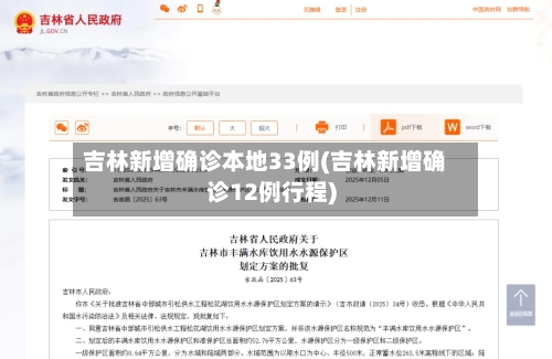 吉林新增确诊本地33例(吉林新增确诊12例行程)-第2张图片