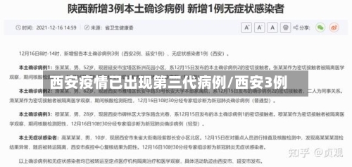 西安疫情已出现第三代病例/西安3例