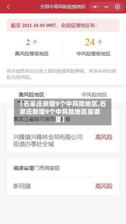 【石家庄新增9个中风险地区,石家庄新增9个中风险地区是哪里】