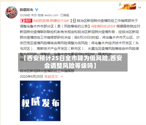 【西安预计25日全市降为低风险,西安会调整风险等级吗】-第2张图片